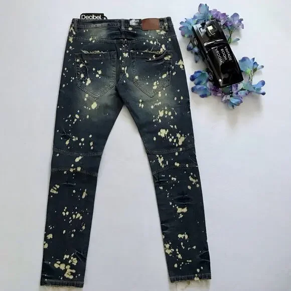 Decibel NWT Distressed Medium Wash Skinny Jeans Men 34 - Picture 6 of 11